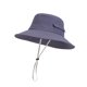 thumbnail image 1 of Sombrero de pescador de ala ancha, ajustable con cordón, resistente al viento y con hebilla, ideal para viajes al aire libre y senderismo, con protección UV., 1 of 8