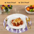thumbnail image 4 of Purple Forest Round 15 Inch Placemats Set of 6, Contemporary Silhouette Abstract Art HeatResistant Non Slip Place Mats for Dining Table, Wipeable Braided Kitchen Table Mats for Housewarming, 4 of 9