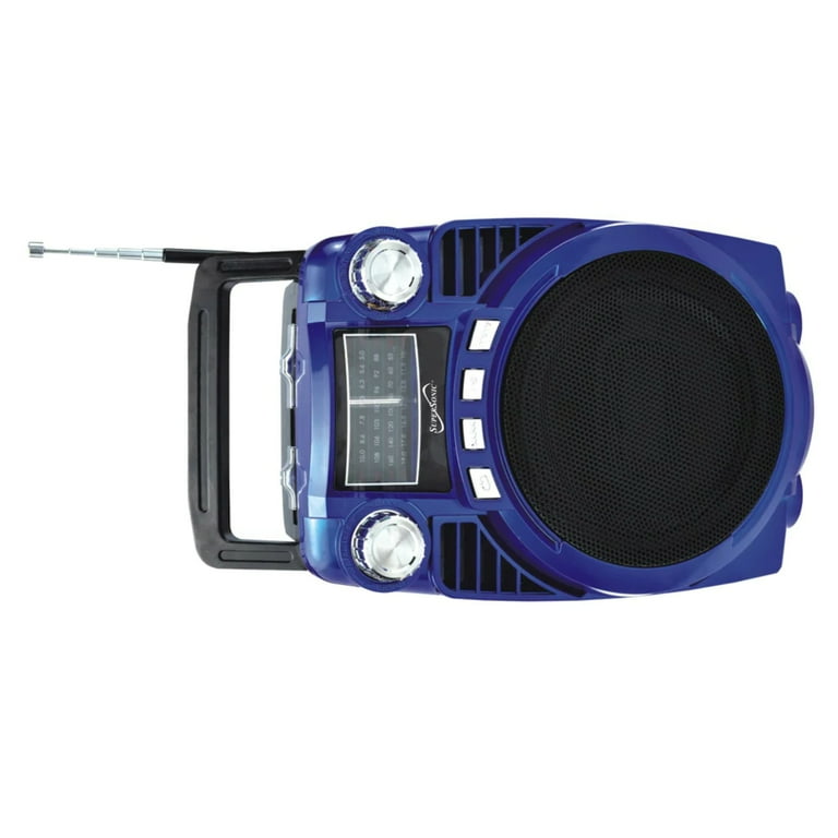 Supersonic Sc-1390bt - Blue Bluetooth 4-band Radio (blue