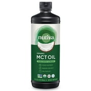 Nutiva Organic MCT Oil from Coconut, Unflavored, 32 Fl Oz