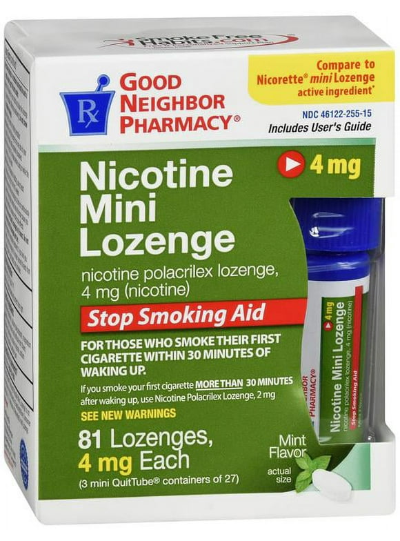 Nicotine Lozenges 4 Mg in Quit Smoking