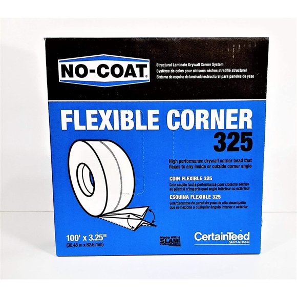 Grabber 318111 Flexible No Coat Drywall Corner Tape, 100' L X 3-1/4" W