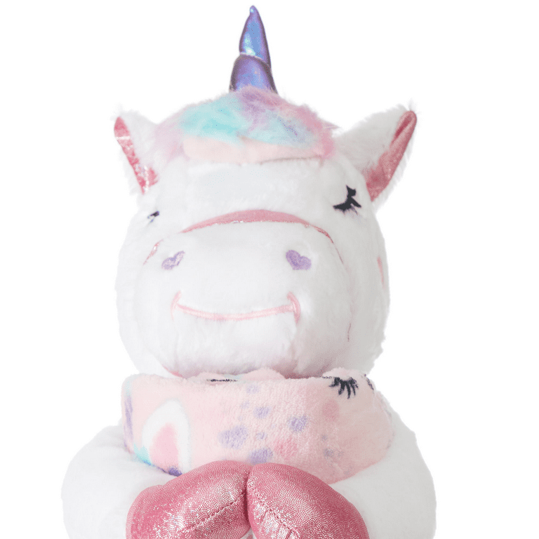 Your Zone 16 Unicorn Hugger and 50 x 60 Plush Throw Set, Multicolor,  Machine Wash - Walmart.com