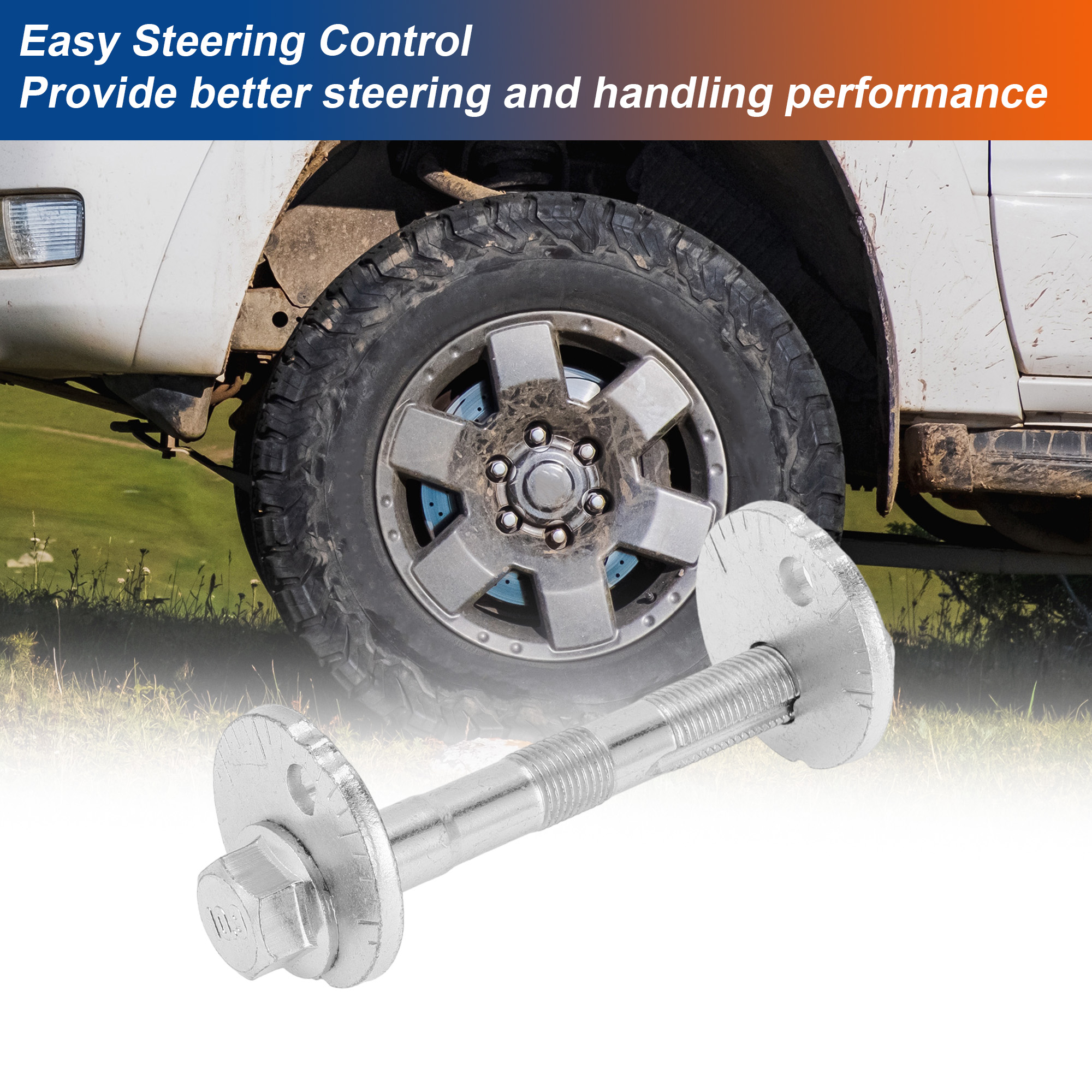 Unique Bargains Camber Alignment Bolt For Toyota Hilux Vigo 2004-2019 With Nuts Washers
