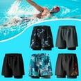 thumbnail image 2 of Swimming Trunks with Compression Liner Stretch Mens Quick in Swimwear Dry 2, 2 of 9