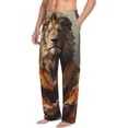 thumbnail image 6 of Naloa Jungle Meditating Lion Pajama Pants Men, PJ Bottoms, Sleep & Lounge Pants-Large, 6 of 6