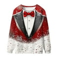 thumbnail image 4 of successthop Mens Christmas Sweatshirt Ugly Plus Size Crewneck Long Sleeve Sweater Pullover Tops Print Casual Clothes Red, 4 of 4