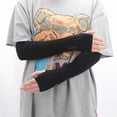 thumbnail image 3 of New Ice Silk Sleeve Sunscreen Cuff Arm Sleeves Uv Sun Protect Anti-Slip Summer Men Women Black White Gloves Outdoor Riding Glove, 3 of 9