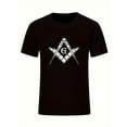 thumbnail image 3 of Men's Stylish Print Cotton T-Shirt, Crew Neck Short Sleeve, Casual Tee, Versatile Top For Spring And Summer, Trendy Streetwear Fashion, 1 pc, 100% cotton T-shirt, Casual Sporty Tee, Summer Gifts, 3 of 7