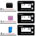 thumbnail image 2 of Indicador de capacidad de batería de litio Matsuzay pantalla LCD voltímetro azul DC 8V-100V Blanco, 2 of 6