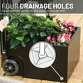 thumbnail image 5 of US Weight Decorative Planter Box Umbrella Base - Umbrella Stand with Wheels -  Powder-Coat Black, 5 of 7