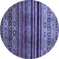 thumbnail image 1 of Ahgly Company Machine Washable Indoor Round Abstract Blue Contemporary Area Rugs, 6' Round, 1 of 4
