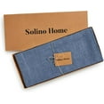 thumbnail image 4 of Solino Chemin de Table en Lin 90 Pouces de Long - Athena, 100 % Lin Pur Bleu Denim Chemin de Table 14 x 90 Pouces pour la Fête des Pères, Été, 4 of 6