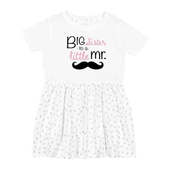 Inktastic Big Sister to a Little Mr. Girls Toddler Dress