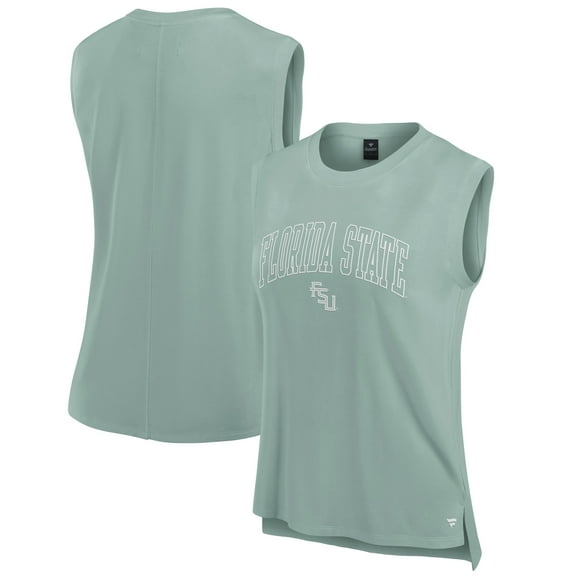 Women's Fanatics Green Florida State Seminoles Studio Gym Tank Top