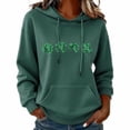 thumbnail image 2 of Gzbliryd Women's St. Patrick's Day Art Print Hoodie St. Patrick's Day Shirt (#018 Dark Green,XL), 2 of 5