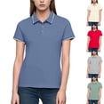 thumbnail image 6 of PFRNLF Women's Polo Shirts UPF 50+ Sun Protection 3 Buttons Casual Work Moisture Wicking Short Sleeve Collared Golf Shirt, 6 of 6
