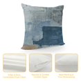 thumbnail image 4 of Creowell Blue and Grey Abstract Art Artwork Pillow Cover, Gallery Modern Decorative Throw Pillows Cushion Cover for Bedroom Sofa Living Room 20x20in, 4 of 5