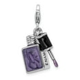 thumbnail image 3 of 925 Sterling Silver RH Enameled 3-D Nail Enamel w/Lobster Clasp Charm, 3 of 5