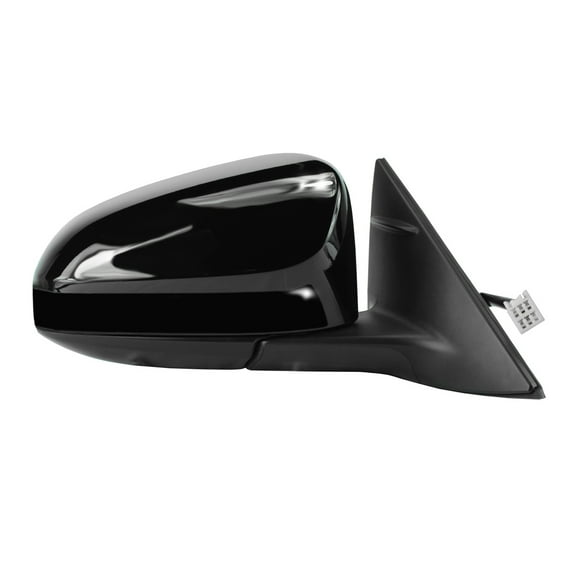70663T - Fit System Passenger Side Mirror for 12-14 Toyota Camry, Power, Black w/ PTM cover, foldaway, w/o BSDS, Power