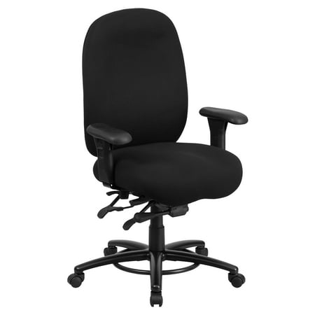 350 Lb Chair Lift - Flash Furniture HERCULES Series 24/7 Intensive Use, Multi-Shift, Big and Tall 350 lb Capacity Black Fabric Multi-Functional Swivel Chair with Foot Ring