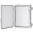 thumbnail image 1 of Gratury Caja De Conexiones Caja De Plástico Impermeable Ip67 Para Proyectos Eléctricos Cubierta Gris Con Bisagras Incluye Placa De Montaje Para Puerta Interior Y Soporte De Pared 370?270?150 Mm (14.6", 1 of 1