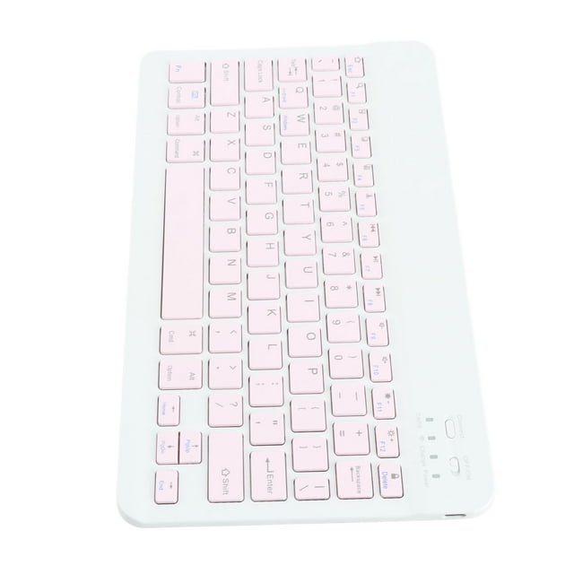 Clavier Sans Fil Ultra Fin et Ensemble Souris 1600 DPI, Clavier Rechargeable USB 10 Pouces pour Cellulaire Ordinateur Portable, Design Silencieux et Léger