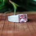 thumbnail image 6 of Pink Rose Quartz Ring, 925 Silver Ring, Band Ring, Statement Ring, Men's Signet Ring, Boho Jewelry, Handmade Jewelry, Square Cut Gemstone**, 6 of 9