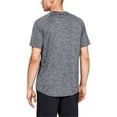thumbnail image 2 of Under Armour Men's Relaxed Fit Moisture Wicking Tech Tee Shirt, 1326413 (Black Heather, S), 2 of 4