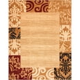 thumbnail image 5 of Well Woven Plain Border Rug Damask Warm Colors with Brush Effect Soft Rug, 5 of 9