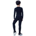 thumbnail image 3 of LANBAOSI Boys Athletic Base Layer Compression Underwear Set 2pcs Long John for Kids Unisex Size 12, 3 of 6