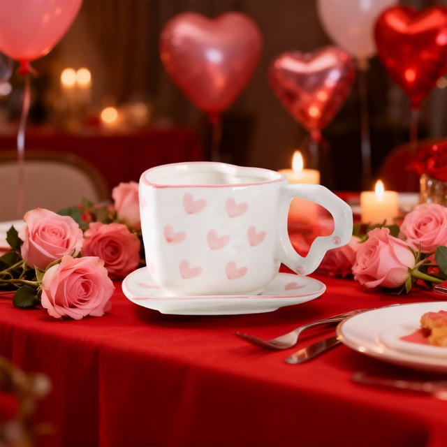 Taza de cerámica, decoración navideña, taza temática de San Valentín para parejas, actividades para abrir regalos de San Valentín, regalo ideal de San Valentín, decoración de Halloween, decoración de