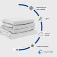 thumbnail image 4 of Juego de Edredón y Sábanas Individual Gaon Set de 6 Piezas para Cama Elegante Ultrasuave Con 2 Fundas de Almohada Blanco, 4 of 5