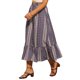 thumbnail image 4 of Falda midi impresa de verano bohemia para mujer, con cintura alta elástica, estilo A, talla XL, azul oscuro, 4 of 6