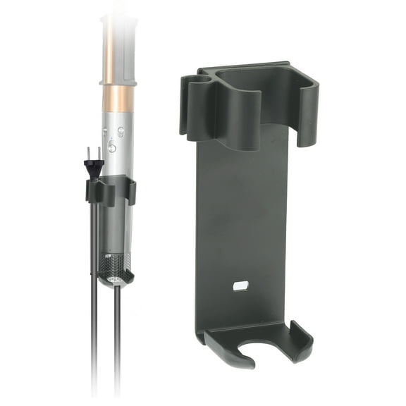 Unique Bargains Wall Mounted Hair Dryer Holder for Curling Iron Diameter Less Than 36mm for Home Gray