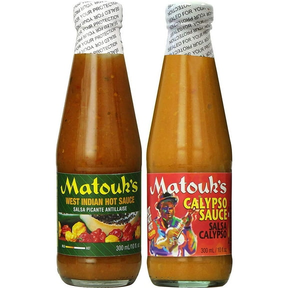 (2 Pack) Matouk's Hot Sauce Combo-Calypso & West Indian Hot Sauce