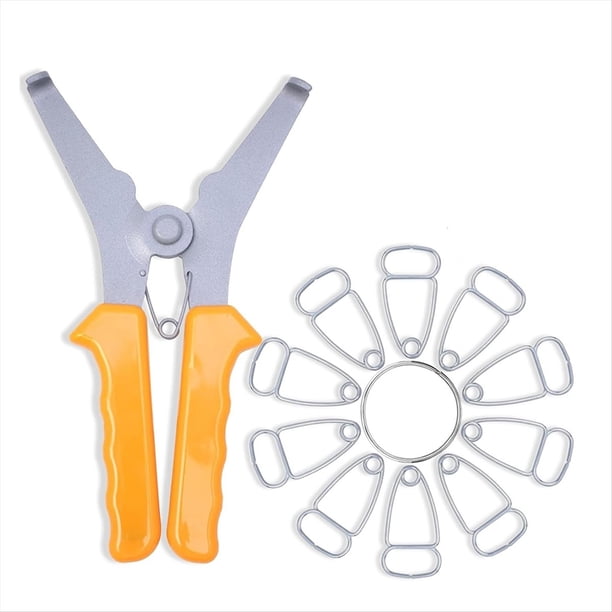 Kit de Alicates para Abrazaderas de Inglete con 10 Abrazaderas de Resorte de Inglete y 1 Alicate de Clip de Resorte, Abrazaderas de Esquina de Correa para Carpintería.