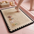 thumbnail image 5 of Tuvgenk Bath Floor Mats Cute Funky Water Absorbent Bathroom Bath Rugs Waves Non-Slip 16 X 24 in, 5 of 8