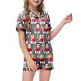 thumbnail image 2 of Luvoko Tween Children DIY Anniversary Print Pajama Set Short Sleeve Button Up Top And Shorts, 2 of 5