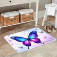 thumbnail image 2 of FJPT Non Slip Flannel Floor Mat Kitchen Mat With Butterfly Design For Bathroom Kitchen Bedroom Decor 24x16 inch, 2 of 5