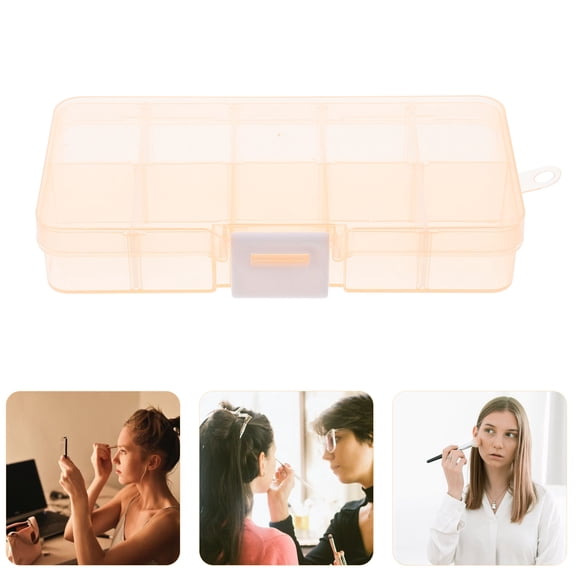 STRANDCHIC Orange Jewelry Organizer Box with Multiple Compartments for Necklace, Earring, and Accessory Storage