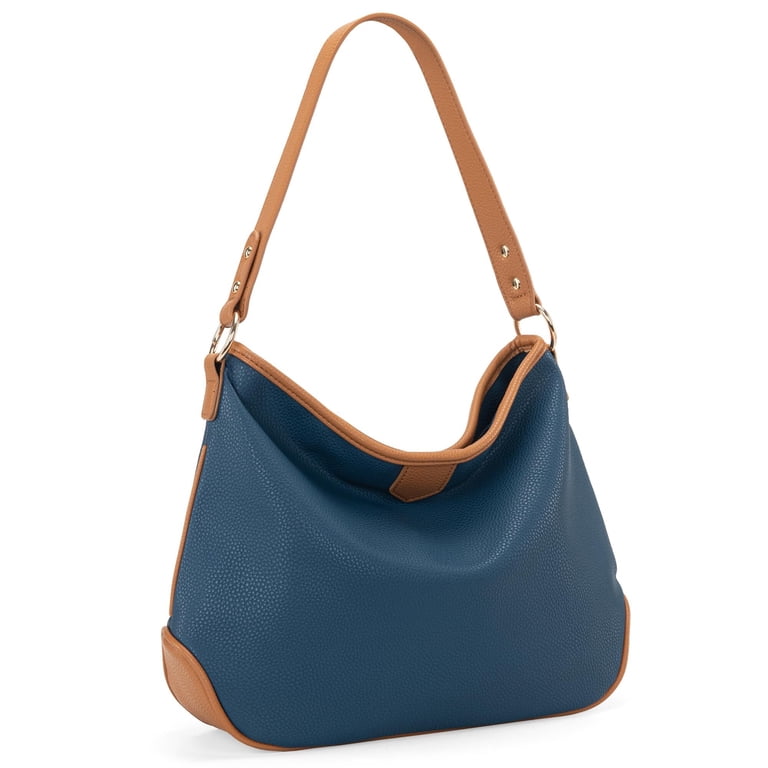Montana West Soft Hobo Bag, Two-Tone Blue photo 3