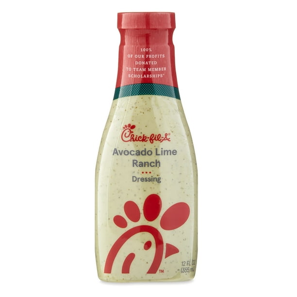 ChickFilA Avocado Lime Ranch Refrigerated Salad Dressing, 12 Fluid oz Bottle, Fresh
