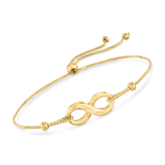 Ross-Simons 14kt Yellow Gold Infinity Symbol Bolo Bracelet, Women's, Adult