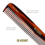 Kent 9T Fine Tooth and Wide Tooth Comb Detangler Hair Combs - Large Handmade and Saw-Cut Dressing Comb - Wet Hair Comb for Women and Durable Grooming Comb for Men Made in England