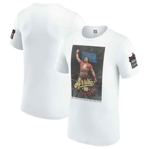 Men's White Tito Santana Saturday Night's Main Event Long Island Tito T-Shirt