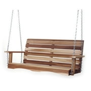 All Things Cedar PS48 Natural Handcrafted Western Red Cedar 4-Foot Porch Swing