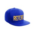 thumbnail image 2 of Classic Snapback Referee Hat High Profile Flat Bill Visor Adjustable Back Cap, Royal Gold, 2 of 3
