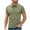 Army Green, variant on Summer Mens Clothes Solid-Color Casual Loose Elastic Button Short Sleeve Turndown Collar Summer Classic Cotton T Shirts - Army Green∣L