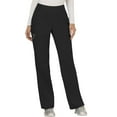 thumbnail image 1 of Cherokee Women's Mid Rise Straight Leg Pull-on Pant, Black, Large, 1 of 7
